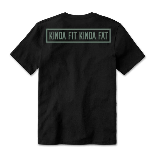 Kinda Fit Kinda Fat Bar Logo Tee (Black / Sage)