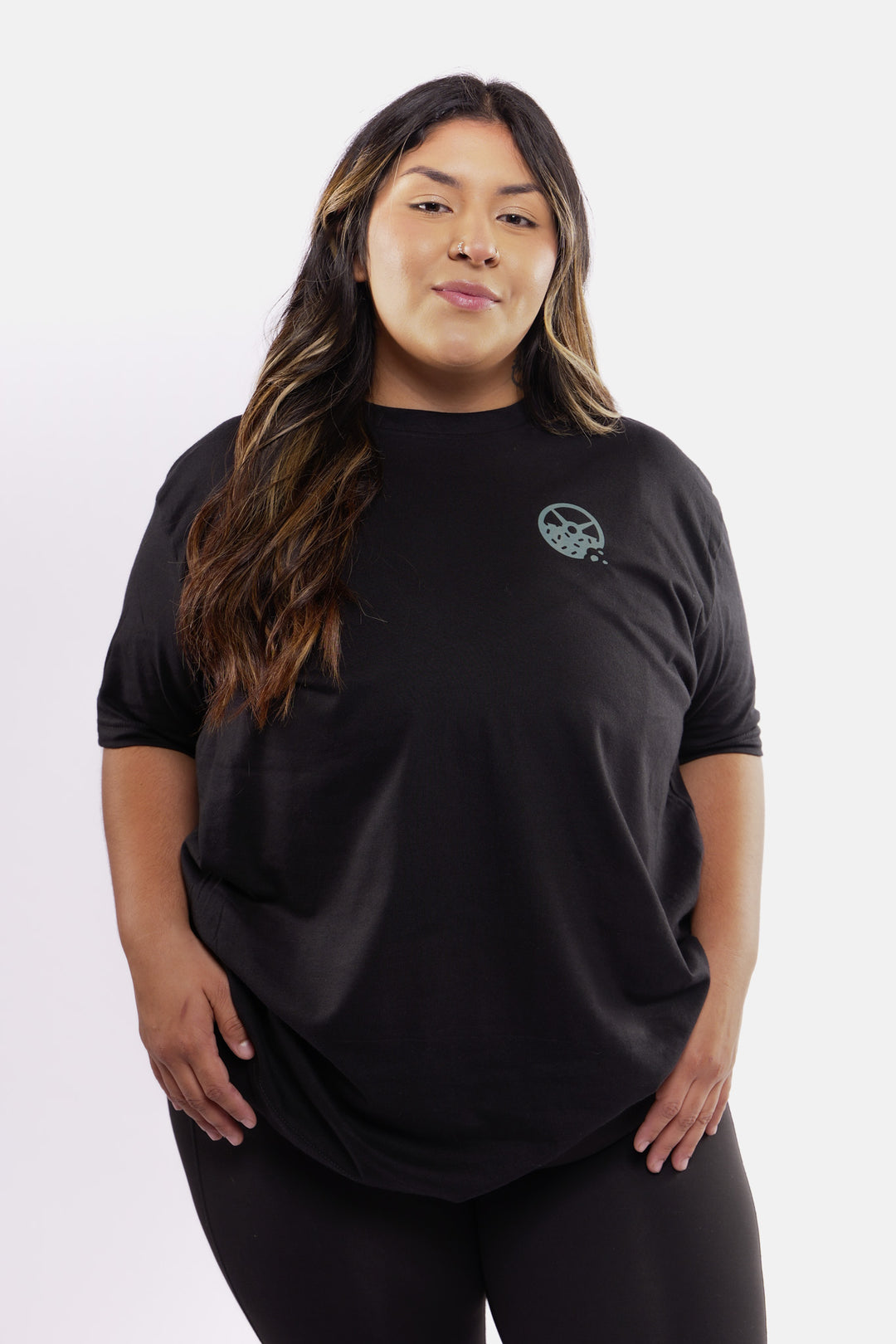 Kinda Fit Kinda Fat Bar Logo Tee (Black / Sage)