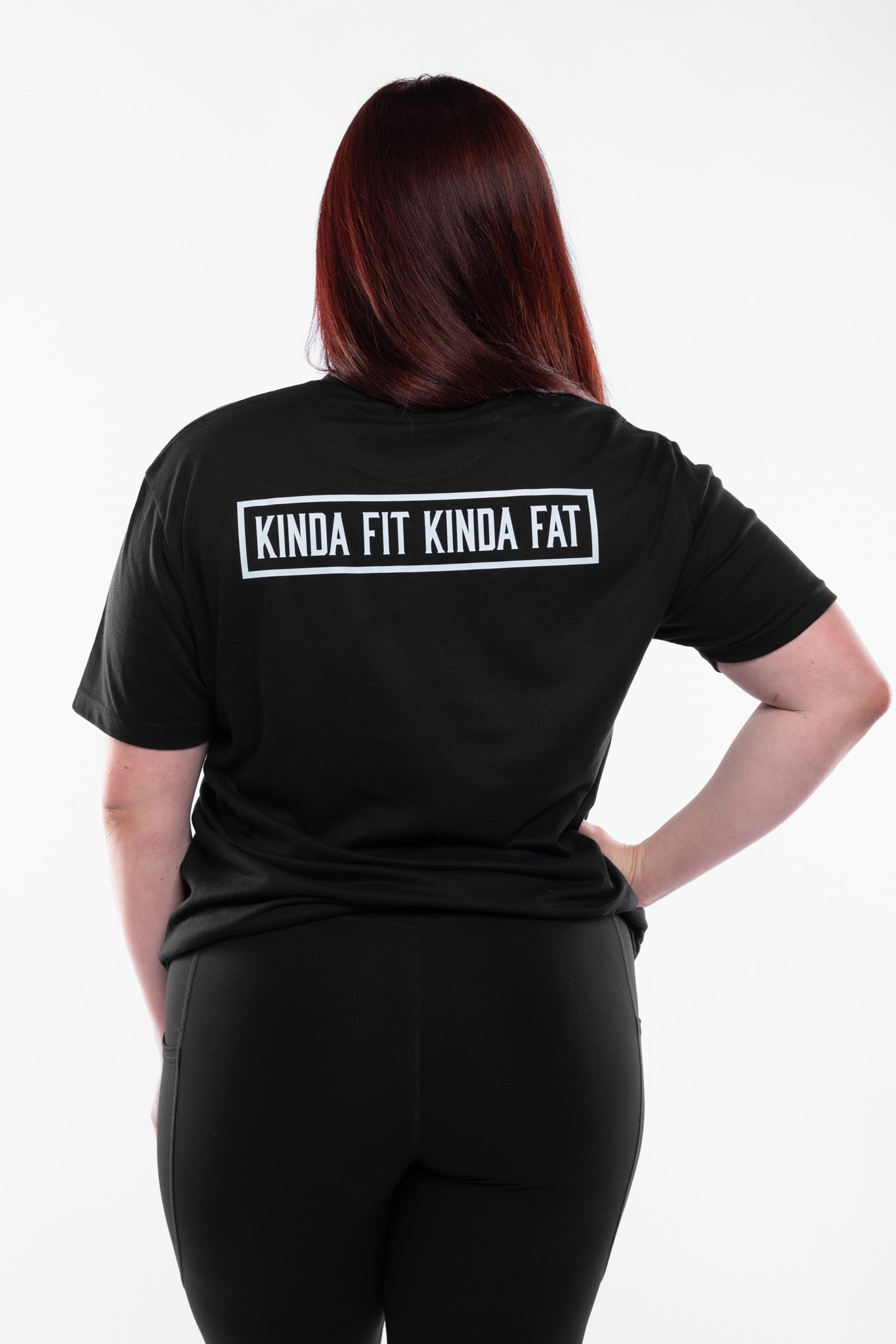 Kinda Fit Kinda Fat Bar Logo Tee (Black / White)