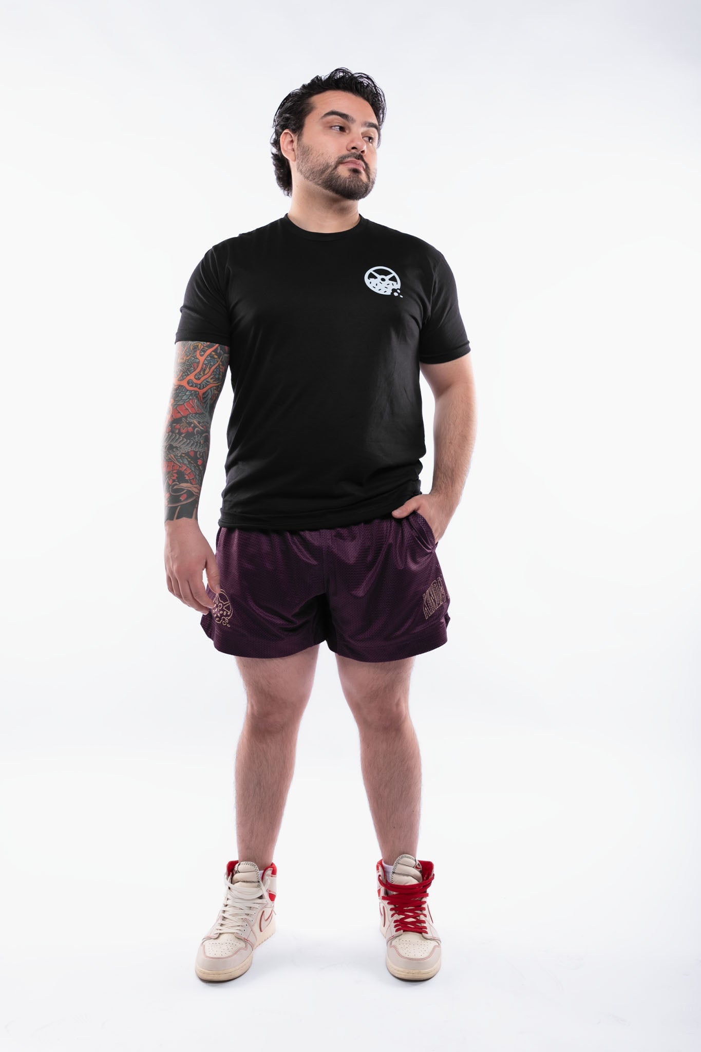 Kinda Fit Kinda Fat Bar Logo Tee (Black / White)