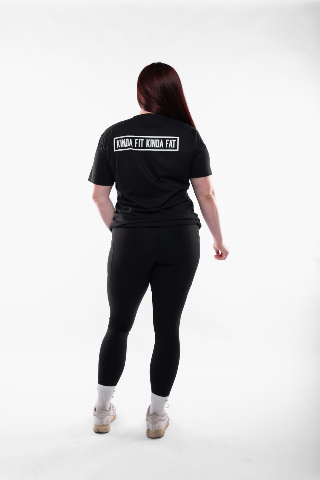 Kinda Fit Kinda Fat Bar Logo Tee (Black / White)
