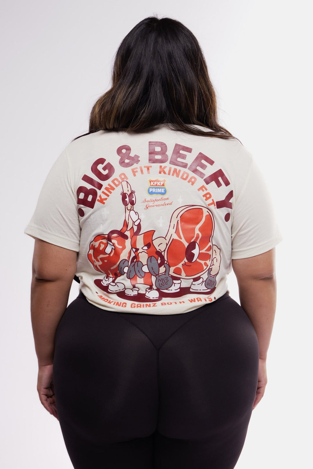 Kinda Fit Kinda Fat Big & Beefy Signature Cotton Tee (Natural)