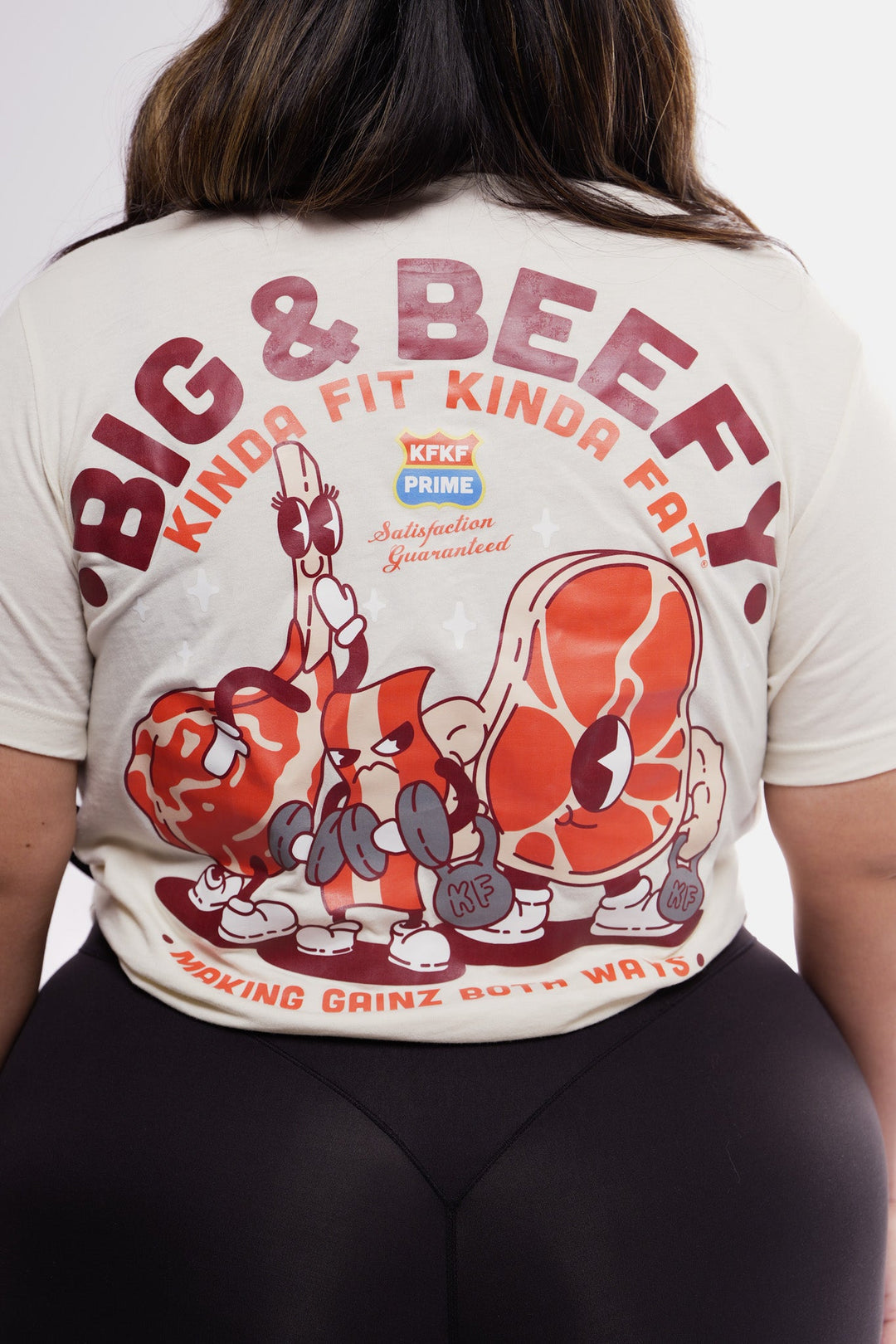 Kinda Fit Kinda Fat Big & Beefy Signature Cotton Tee (Natural)