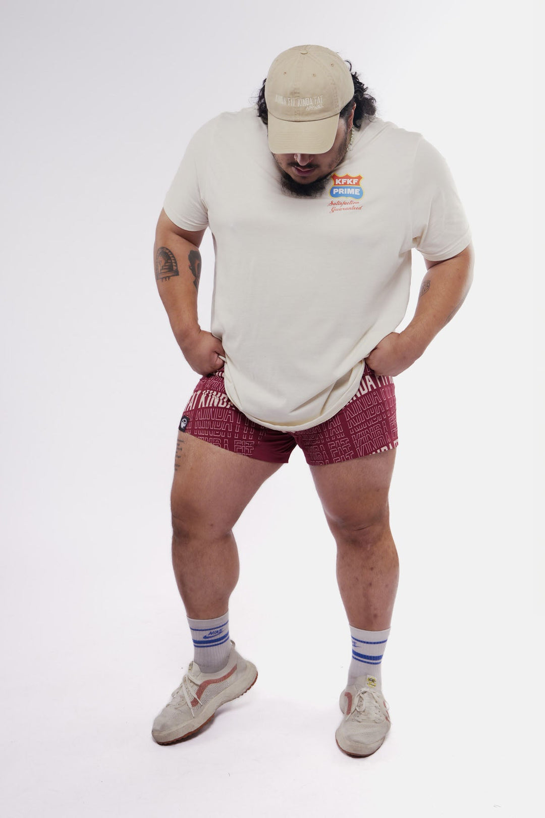 Kinda Fit Kinda Fat Big & Beefy Signature Cotton Tee (Natural)