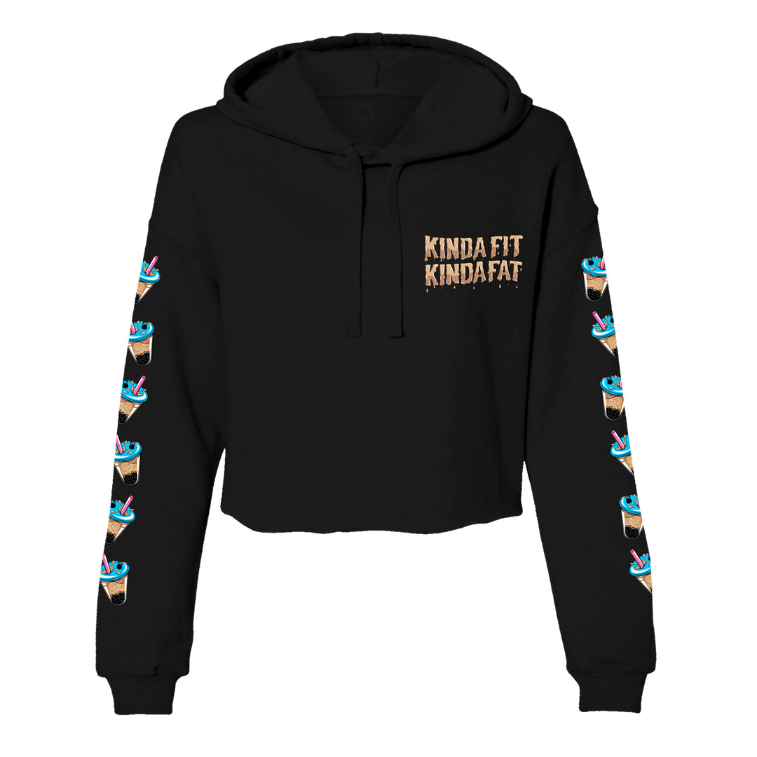Kinda Fit Kinda Fat Boba Bell Cropped Hoodie