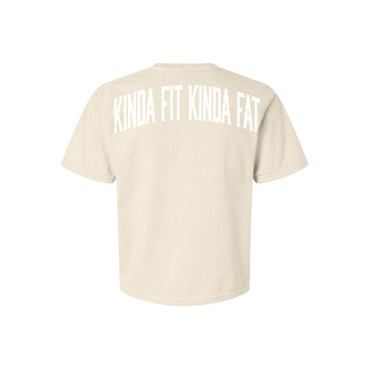 Kinda Fit Kinda Fat Fahrenheit Boxy Tee (Natural)