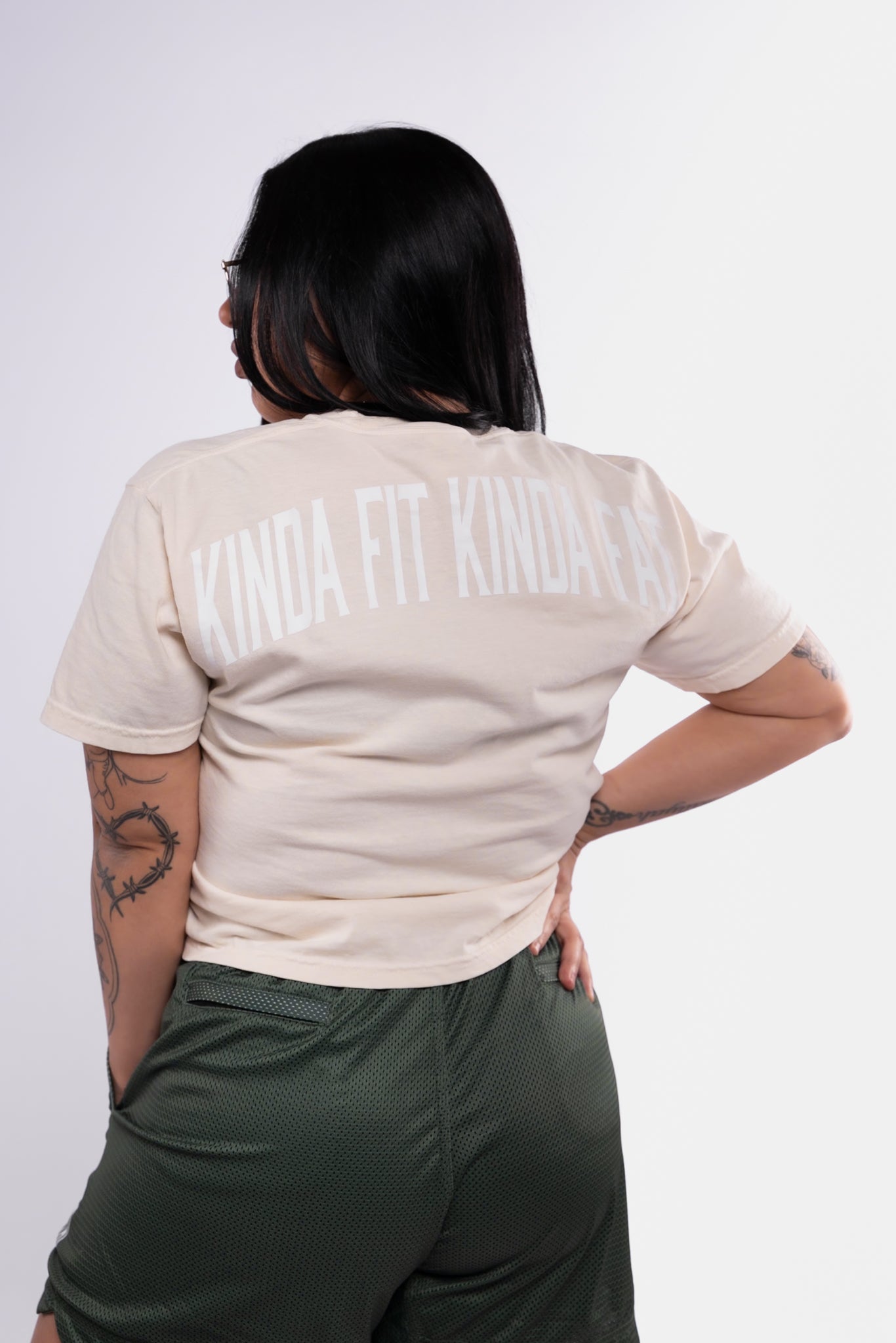 Kinda Fit Kinda Fat Fahrenheit Boxy Tee (Natural)
