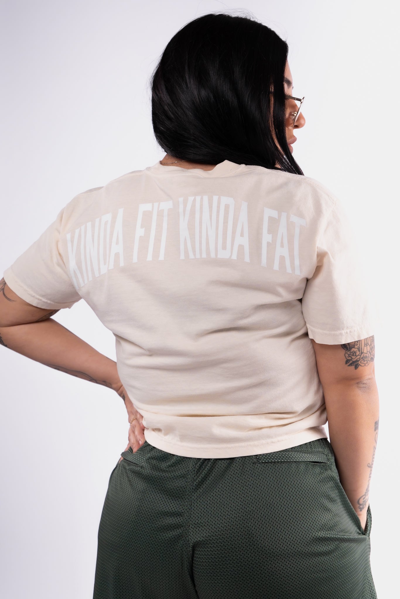 Kinda Fit Kinda Fat Fahrenheit Boxy Tee (Natural)