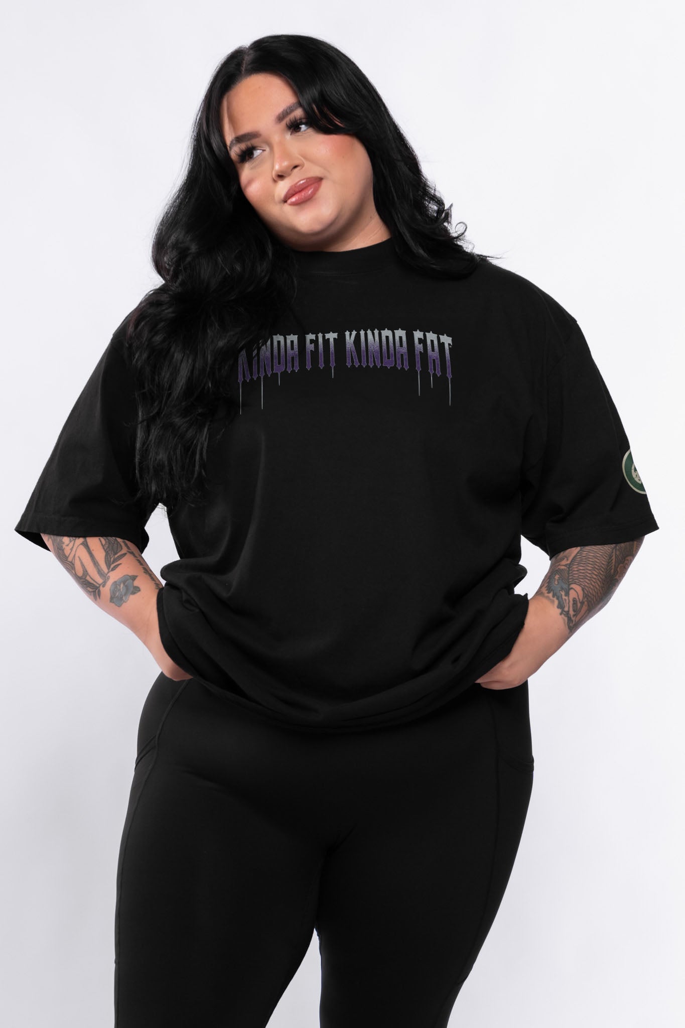 Kinda Fit Kinda Fat Bufferfree Premium Oversized Tee