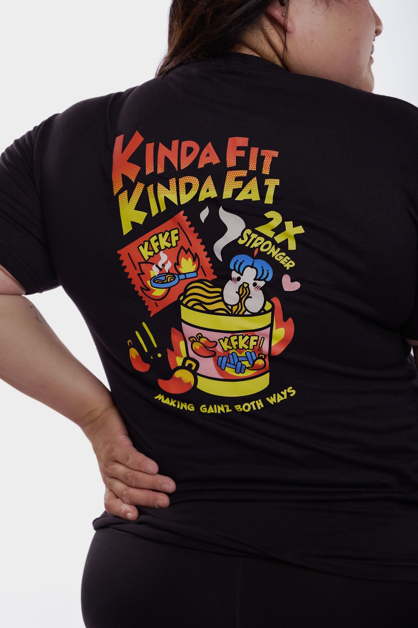 Kinda Fit Kinda Fat Bulkdak Tee (Black)