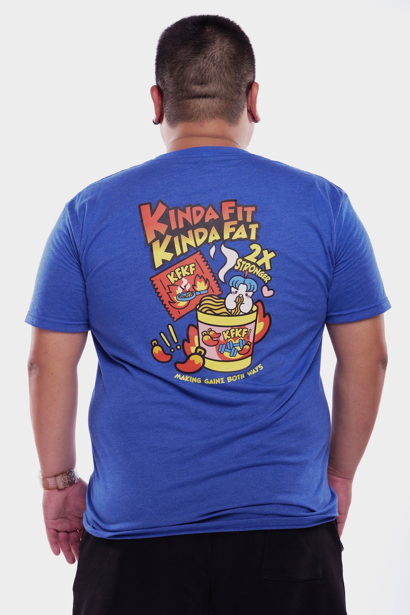 Kinda Fit Kinda Fat Bulkdak Tee (Blue)