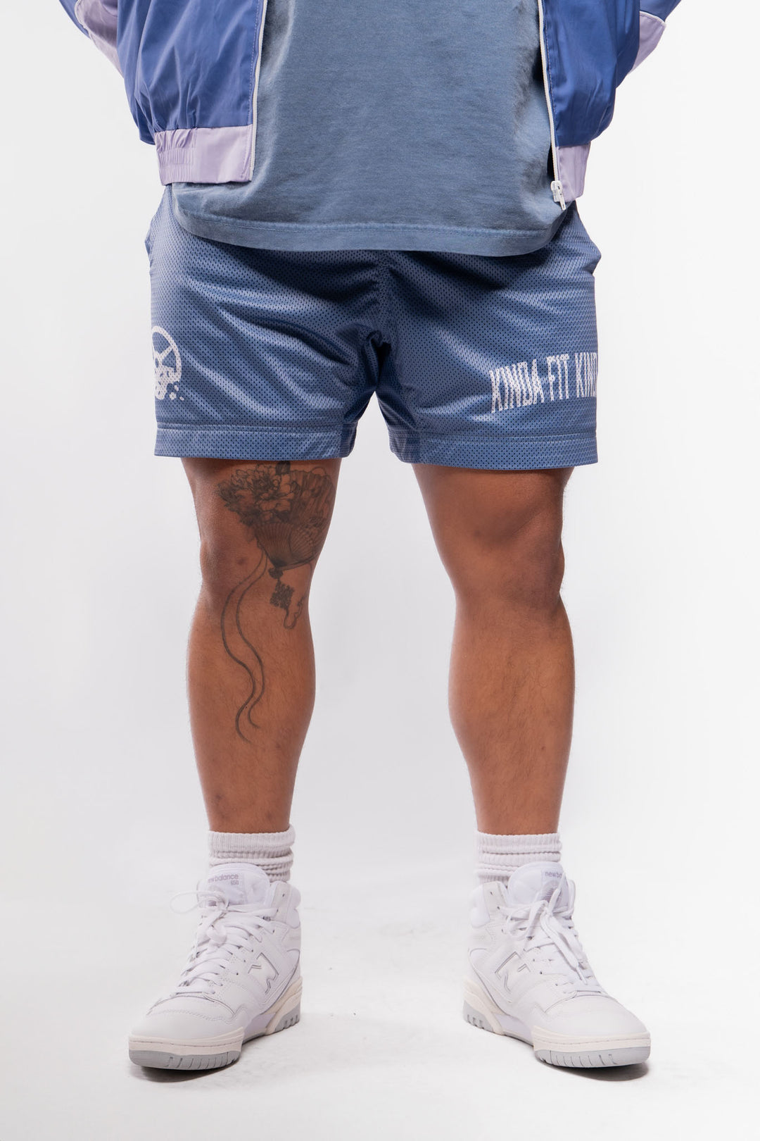 Kinda Fit Kinda Fat Cafeteria Signature 5.5" Mesh Shorts (Blue)
