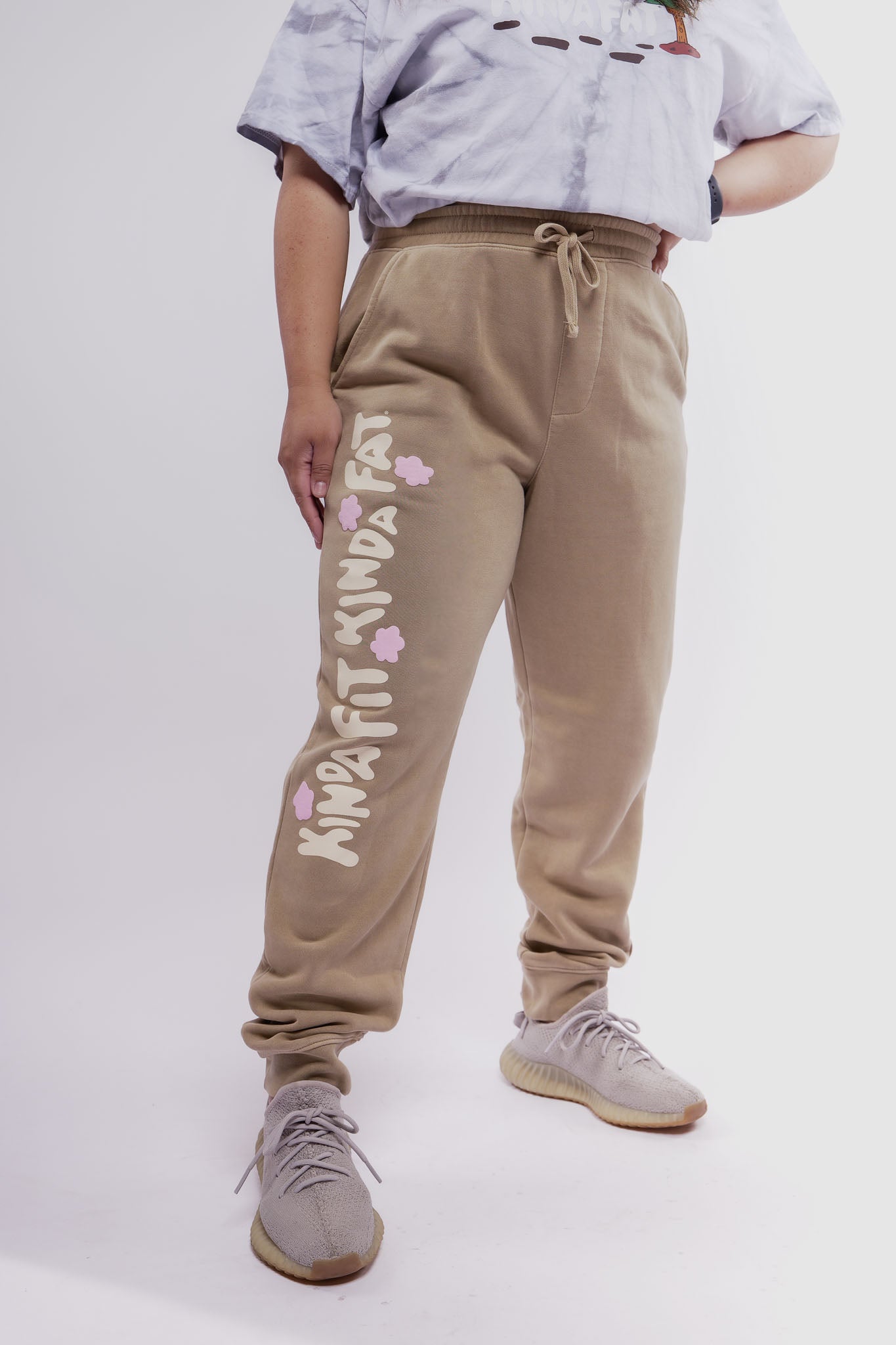 Kinda Fit Kinda Fat Cotton Candy Clouds Puff Print Joggers