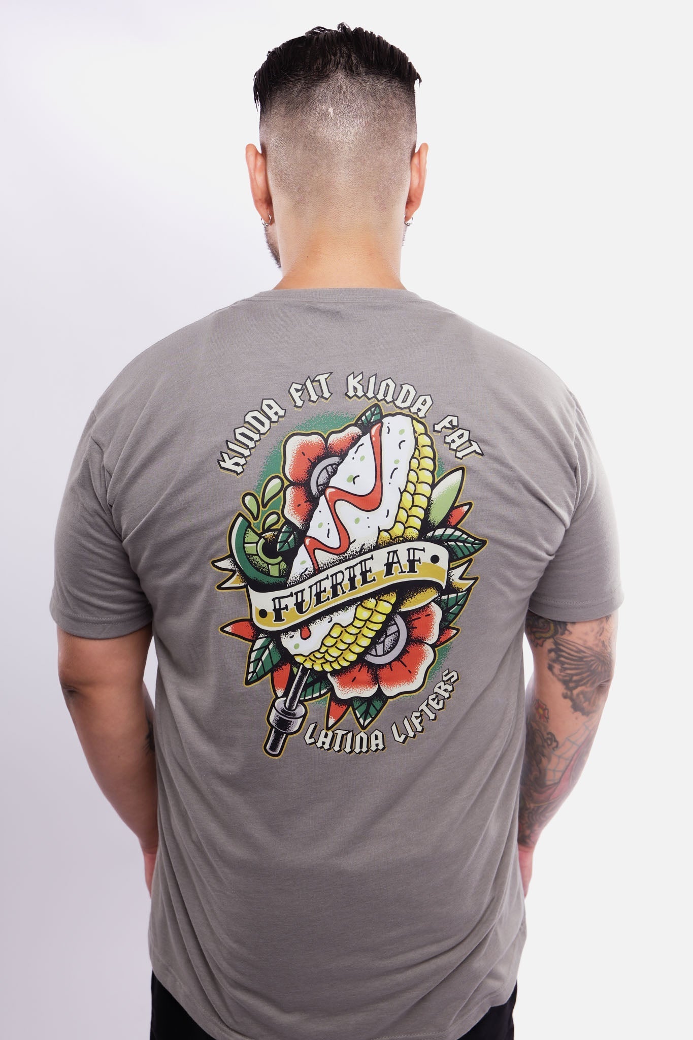 Kinda Fit Kinda Fat KFKF x Latina Lifters Elote Fuerte Tee (Stone)