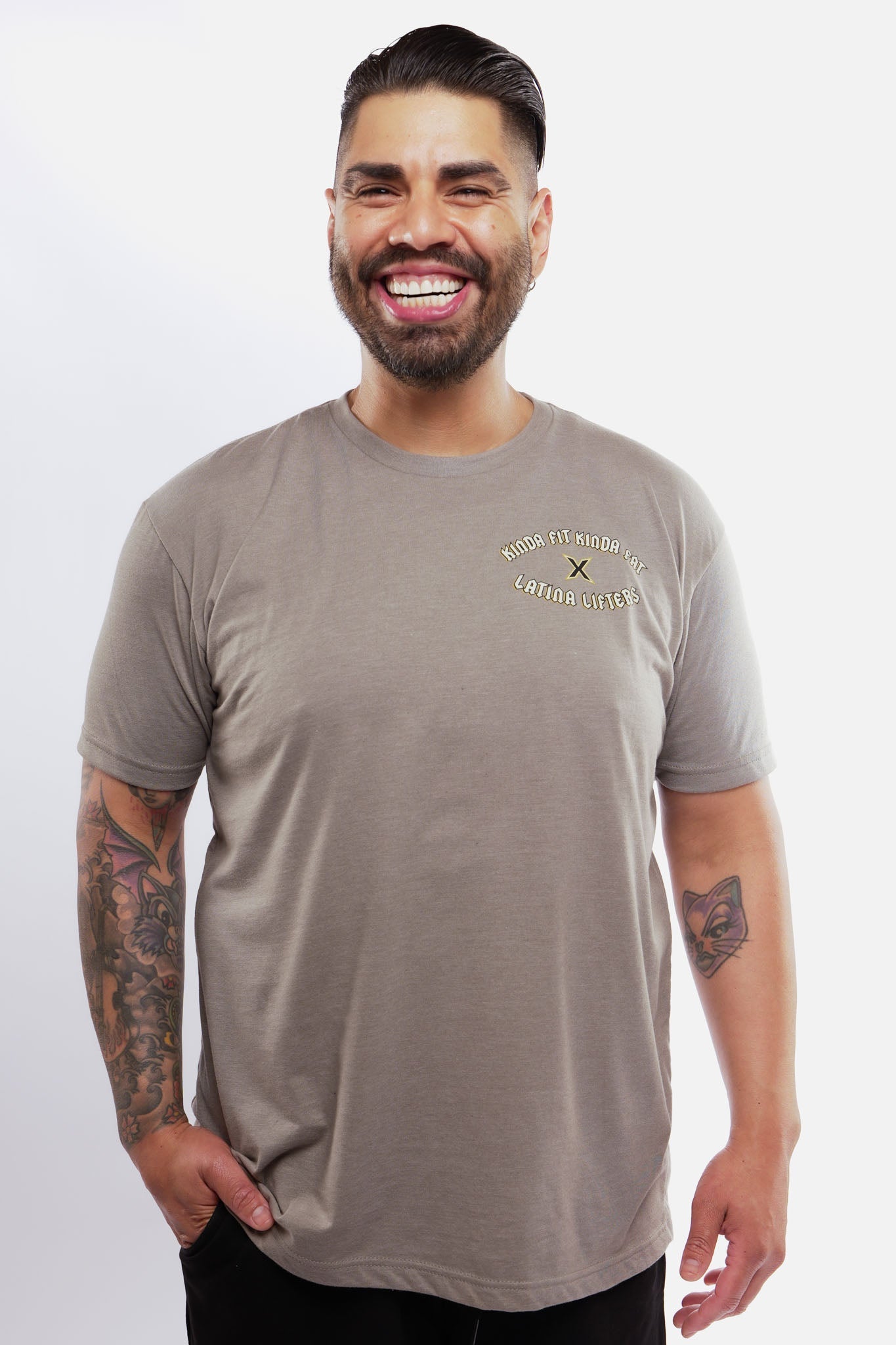 Kinda Fit Kinda Fat KFKF x Latina Lifters Elote Fuerte Tee (Stone)