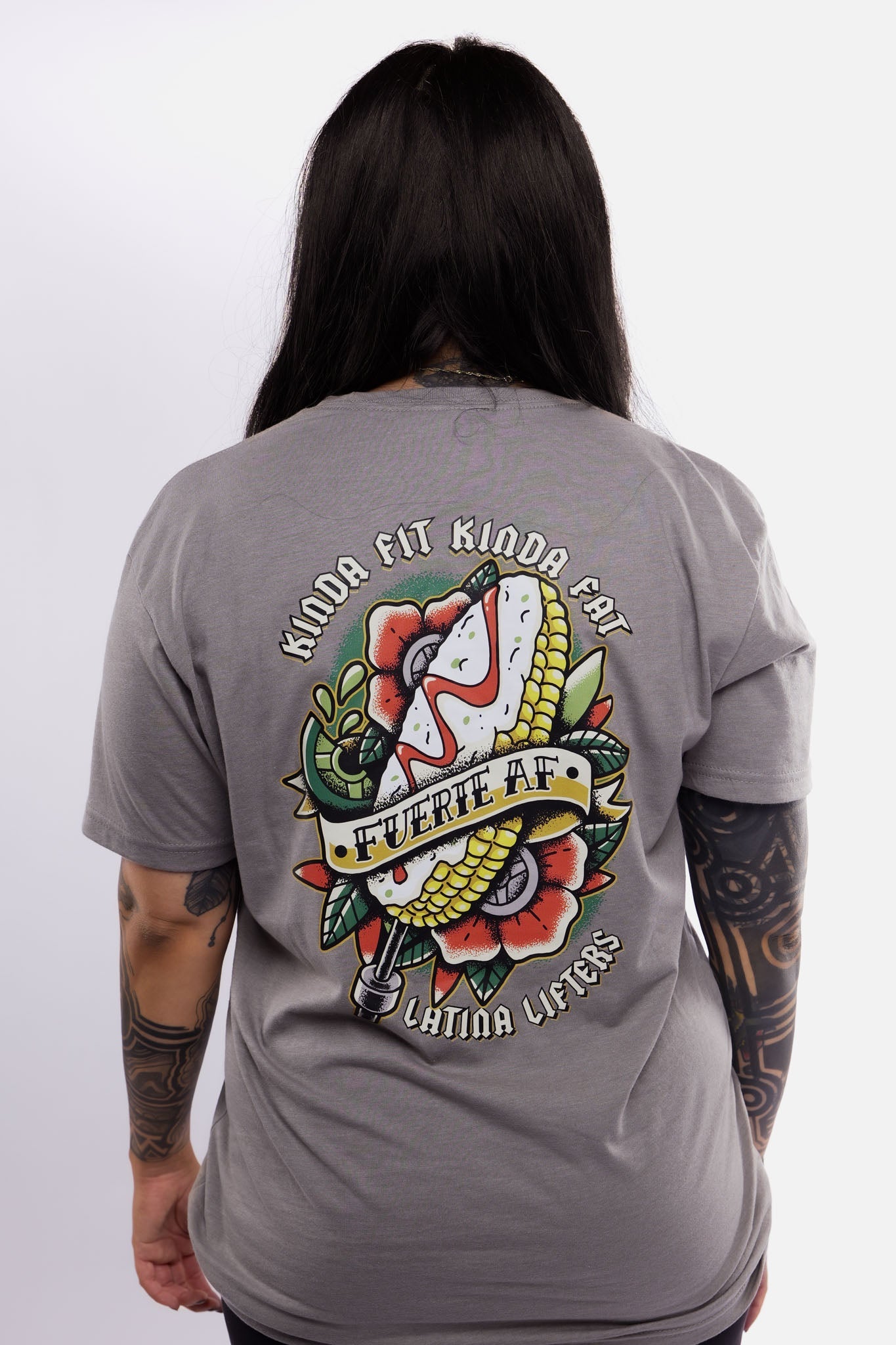 Kinda Fit Kinda Fat KFKF x Latina Lifters Elote Fuerte Tee (Stone)