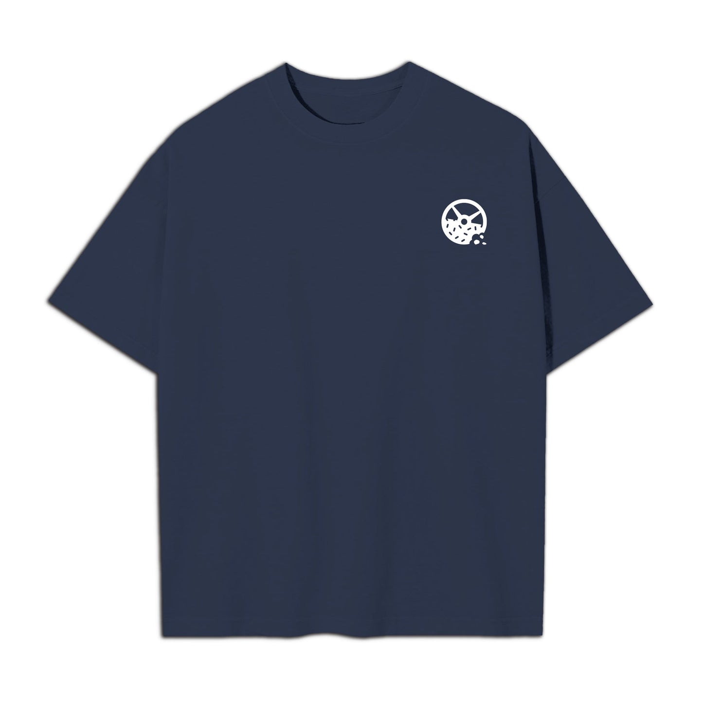 Kinda Fit Kinda Fat Fahrenheit Premium Oversized Tee (Navy)