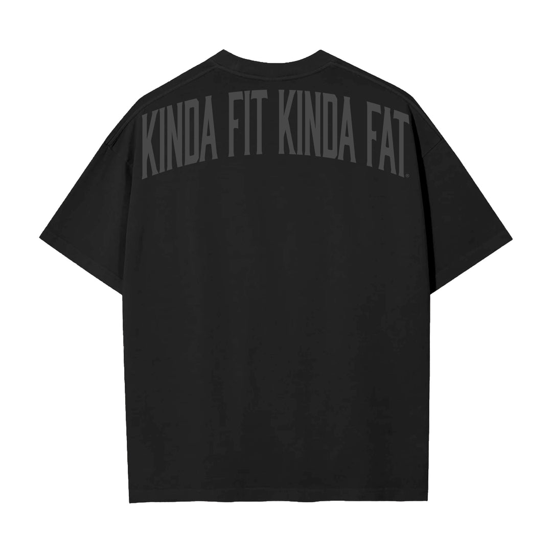 Kinda Fit Kinda Fat Fahrenheit Premium Oversized Tee (Black)