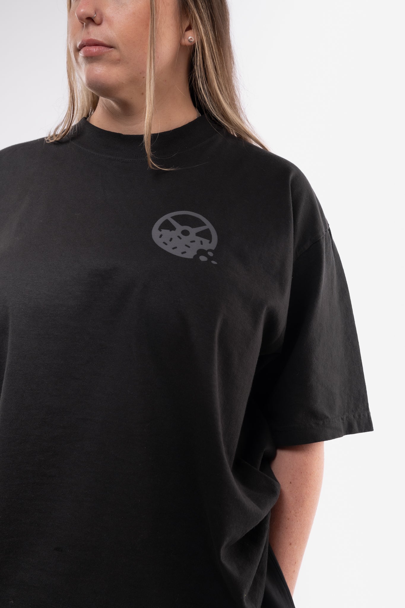 Kinda Fit Kinda Fat Fahrenheit Premium Oversized Tee (Black)