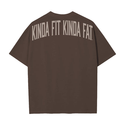 Kinda Fit Kinda Fat Fahrenheit Premium Oversized Tee (Brown)