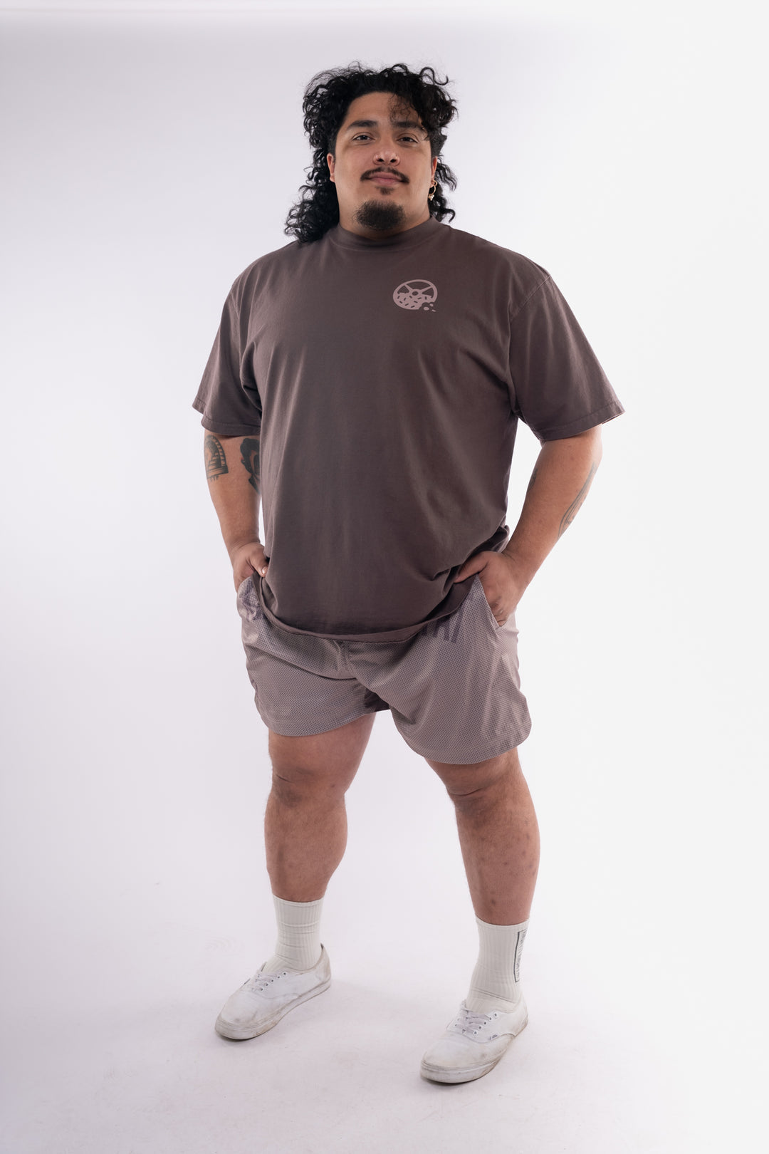 Kinda Fit Kinda Fat Fahrenheit Premium Oversized Tee (Brown)