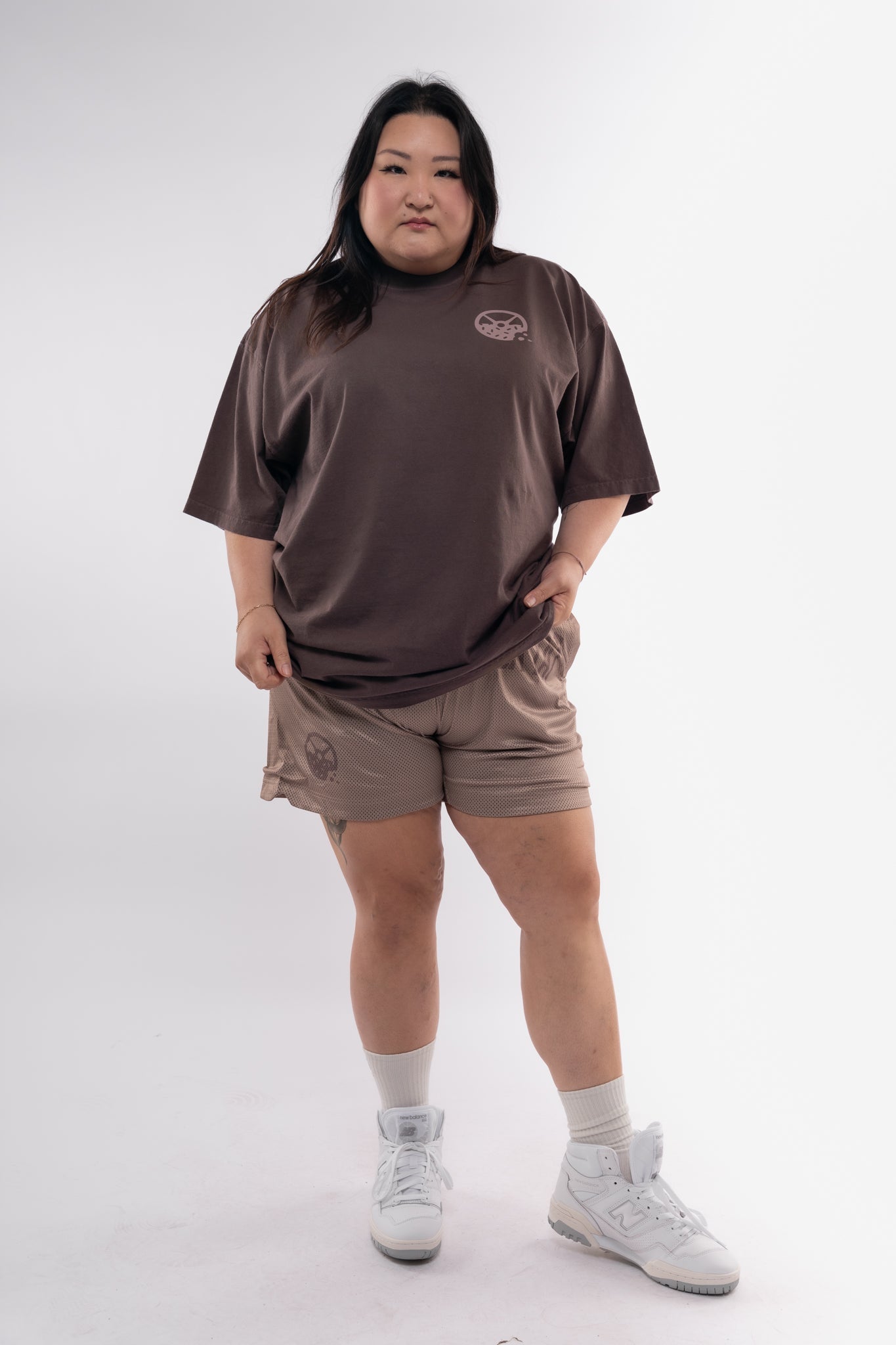 Kinda Fit Kinda Fat Fahrenheit Premium Oversized Tee (Brown)