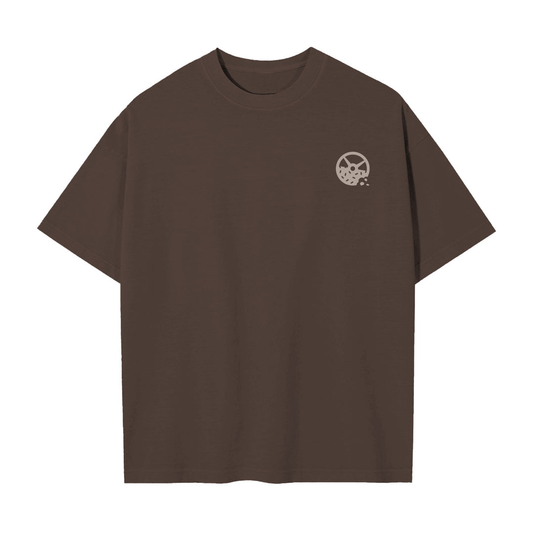 Kinda Fit Kinda Fat Fahrenheit Premium Oversized Tee (Brown)