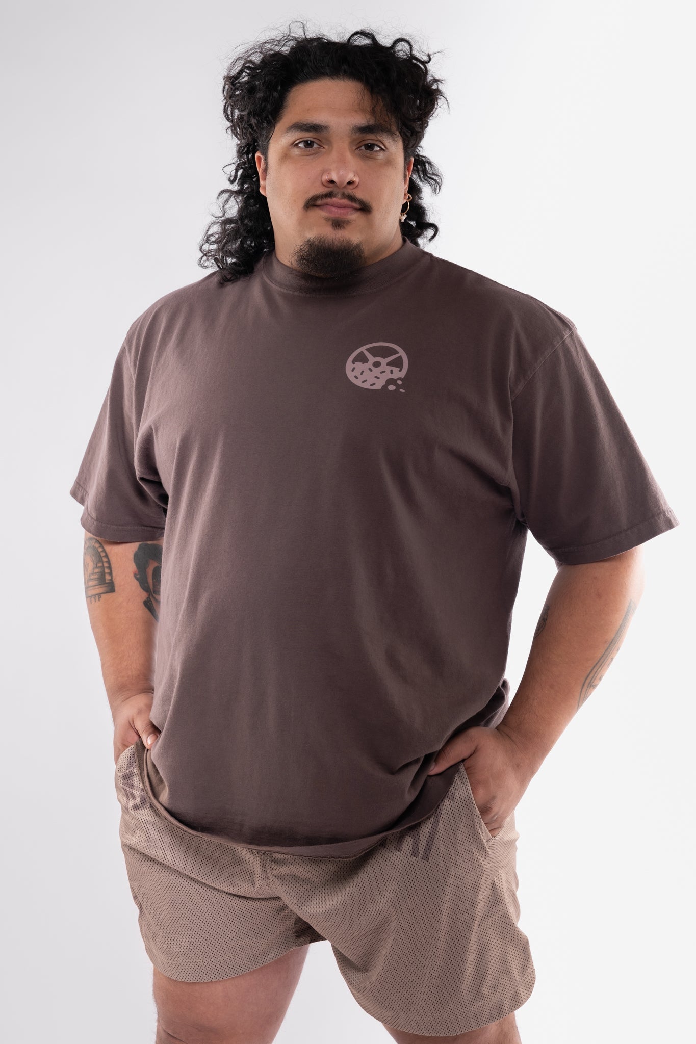 Kinda Fit Kinda Fat Fahrenheit Premium Oversized Tee (Brown)