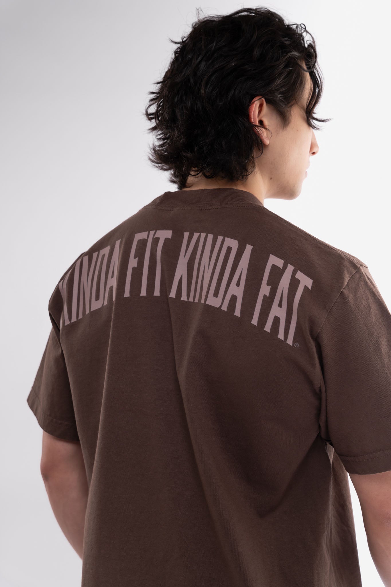 Kinda Fit Kinda Fat Fahrenheit Premium Oversized Tee (Brown)