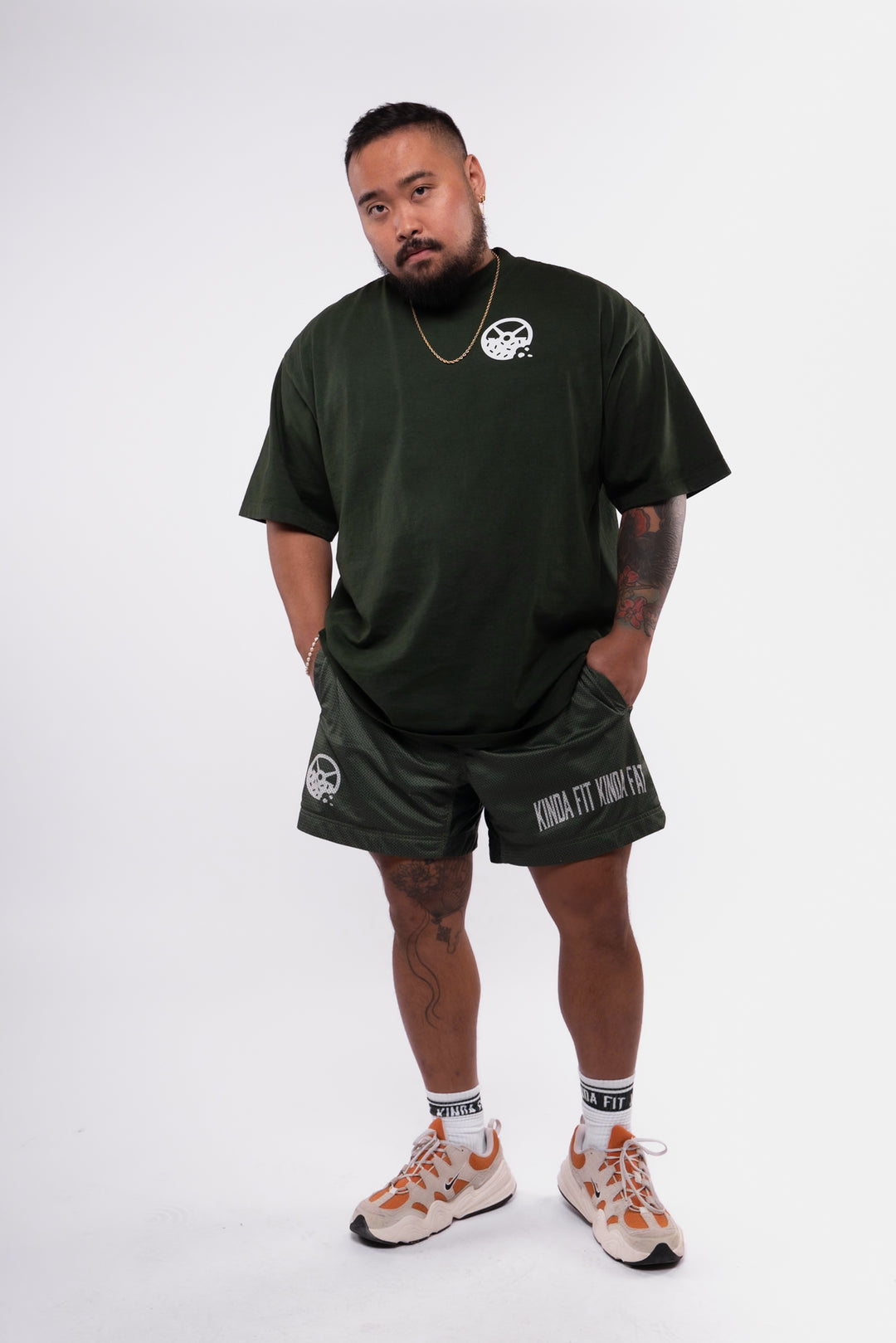 Kinda Fit Kinda Fat Fahrenheit Premium Oversized Tee (Green)