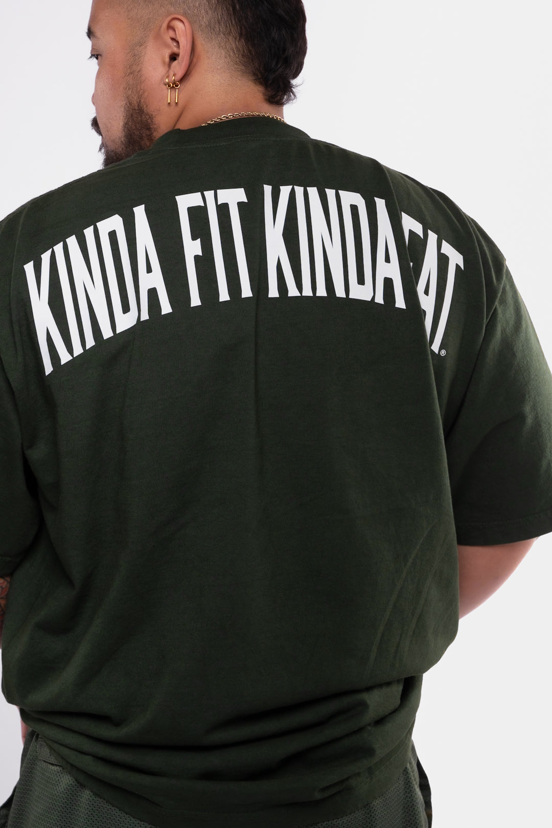 Kinda Fit Kinda Fat Fahrenheit Premium Oversized Tee (Green)