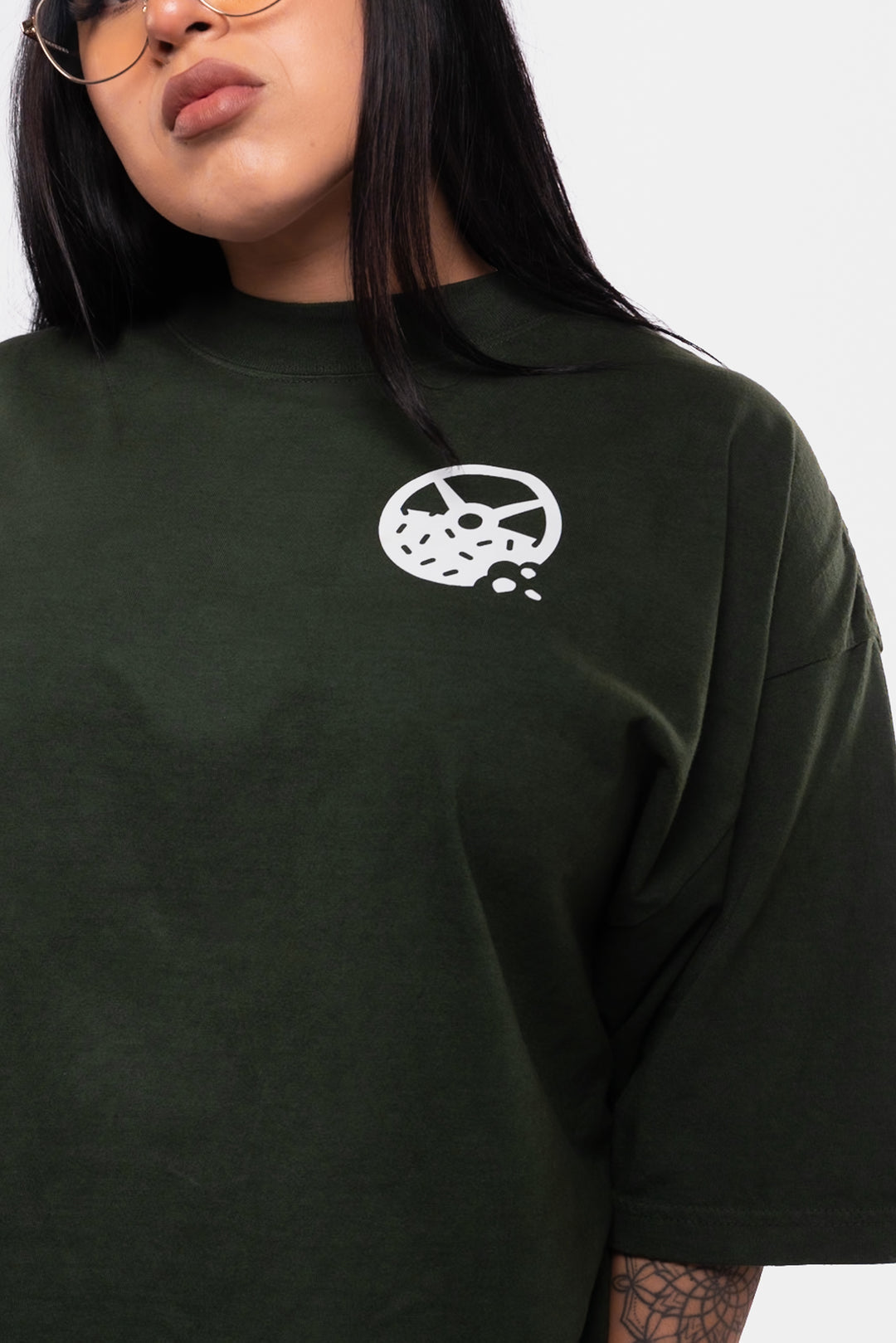 Kinda Fit Kinda Fat Fahrenheit Premium Oversized Tee (Green)