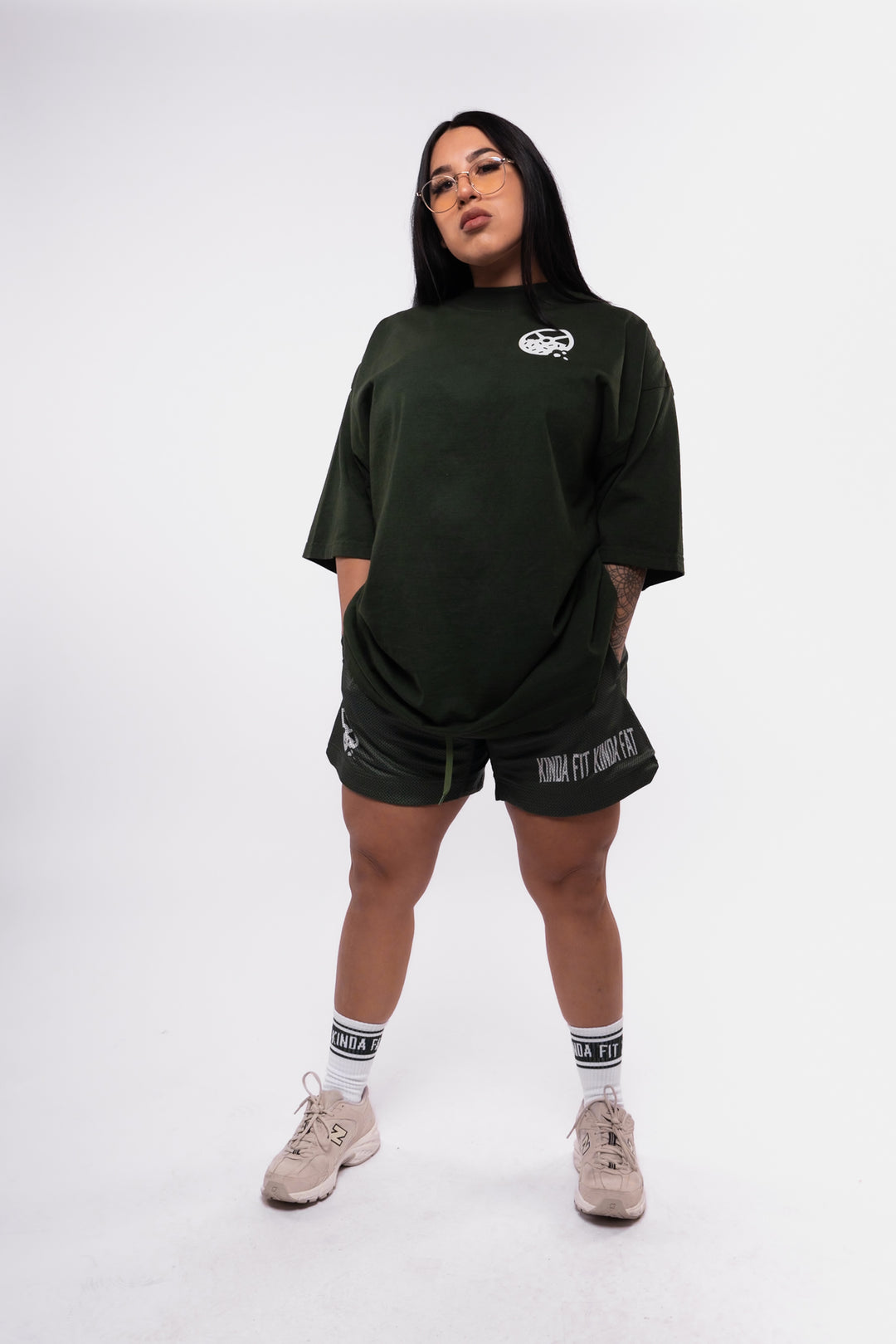 Kinda Fit Kinda Fat Fahrenheit Premium Oversized Tee (Green)