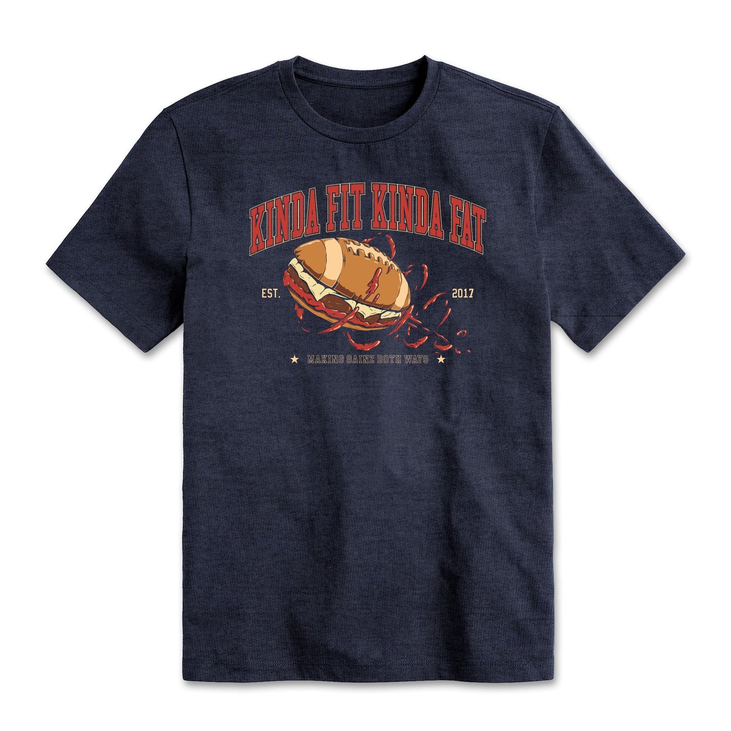 Kinda Fit Kinda Fat Football Sub Tee (Blue)