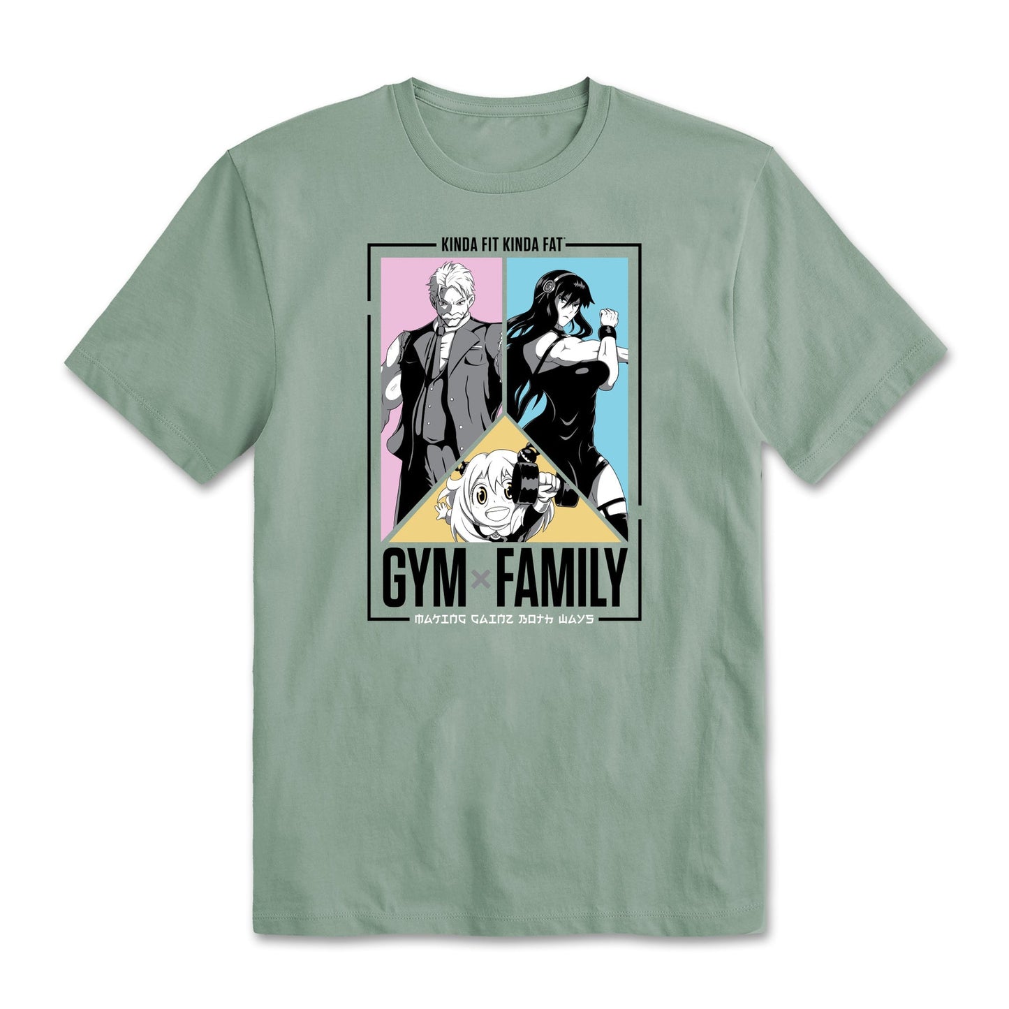 Kinda Fit Kinda Fat Gym x Family Tee (Sage)