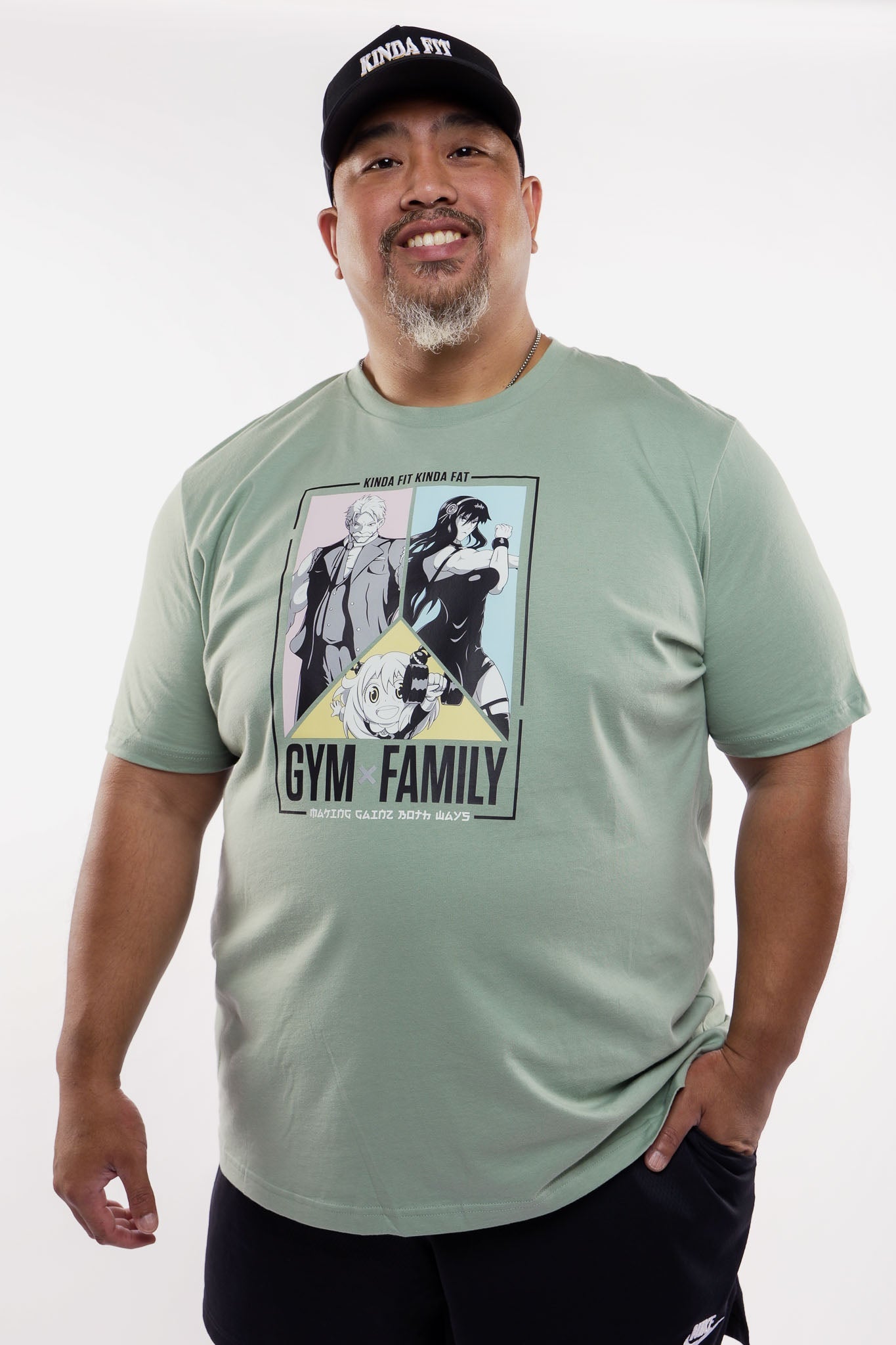 Kinda Fit Kinda Fat Gym x Family Tee (Sage)