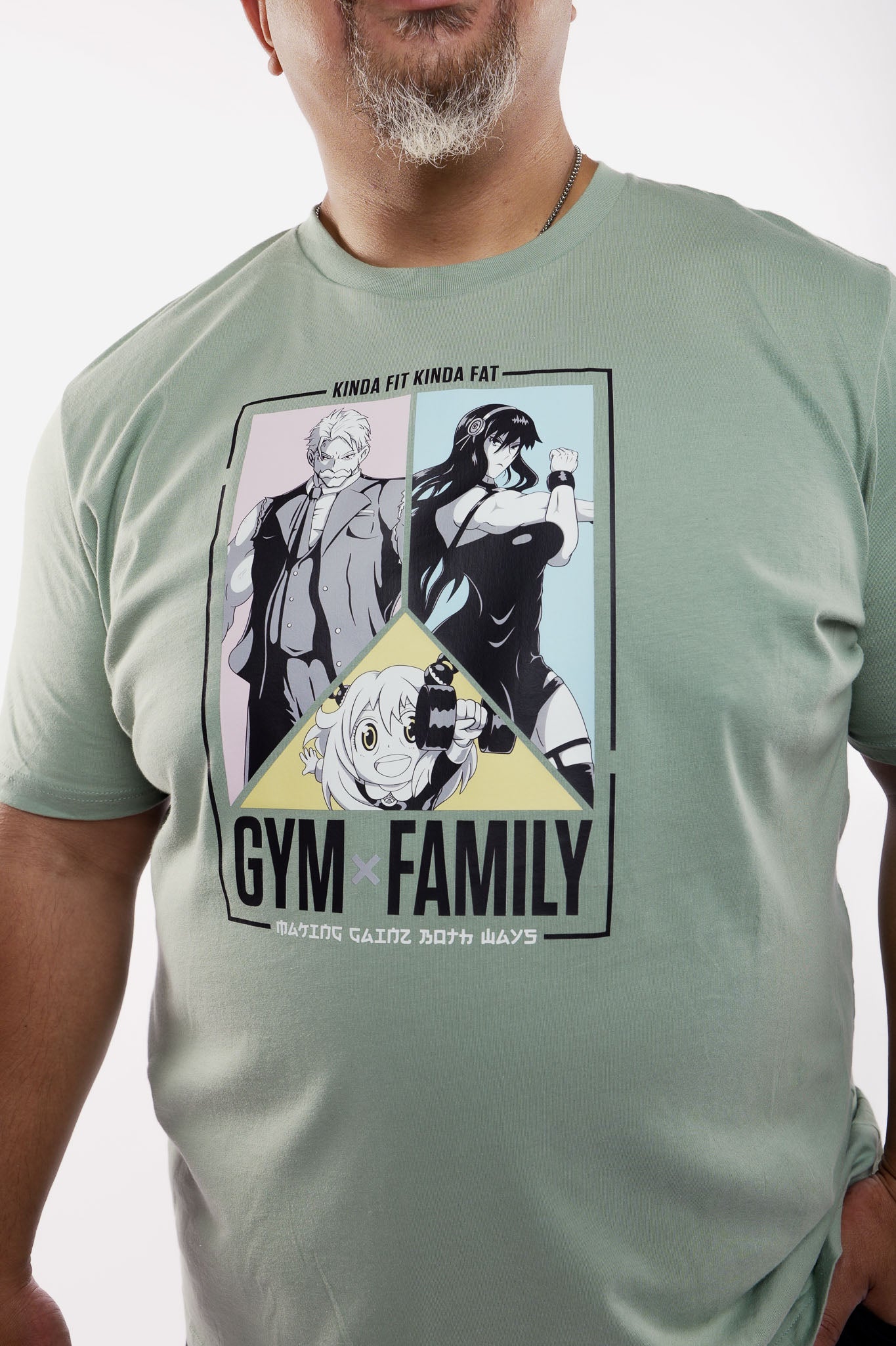 Kinda Fit Kinda Fat Gym x Family Tee (Sage)
