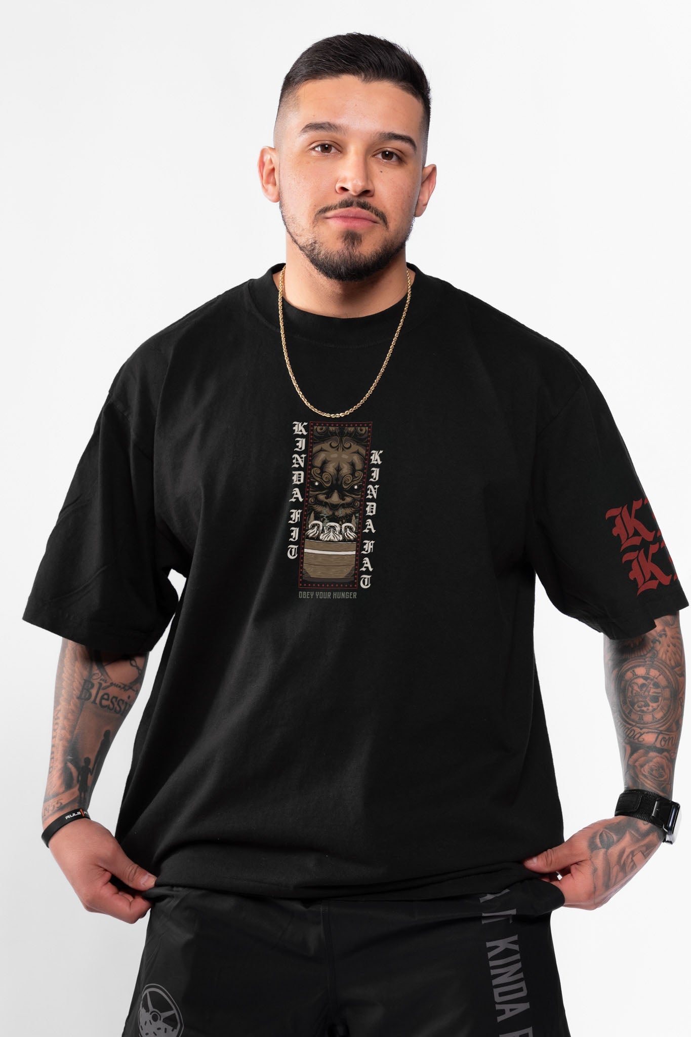Kinda Fit Kinda Fat Gymsum Guardian Premium Oversized Tee