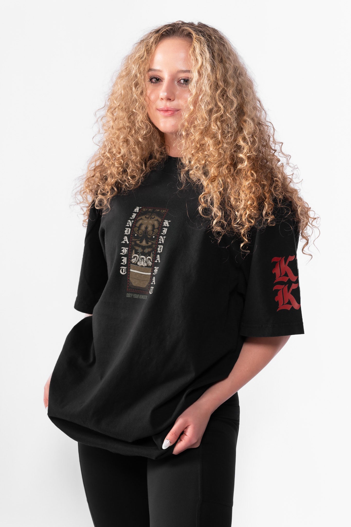 Kinda Fit Kinda Fat Gymsum Guardian Premium Oversized Tee