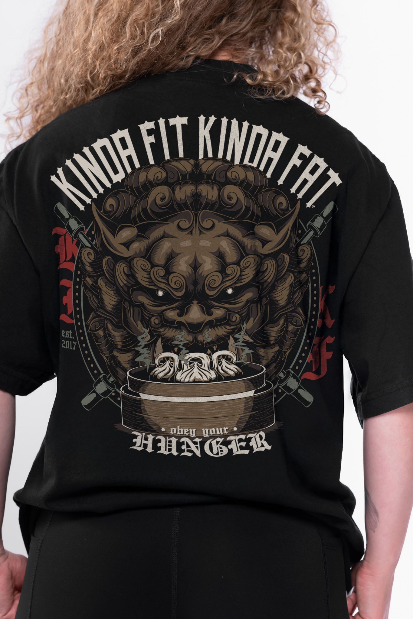 Kinda Fit Kinda Fat Gymsum Guardian Premium Oversized Tee