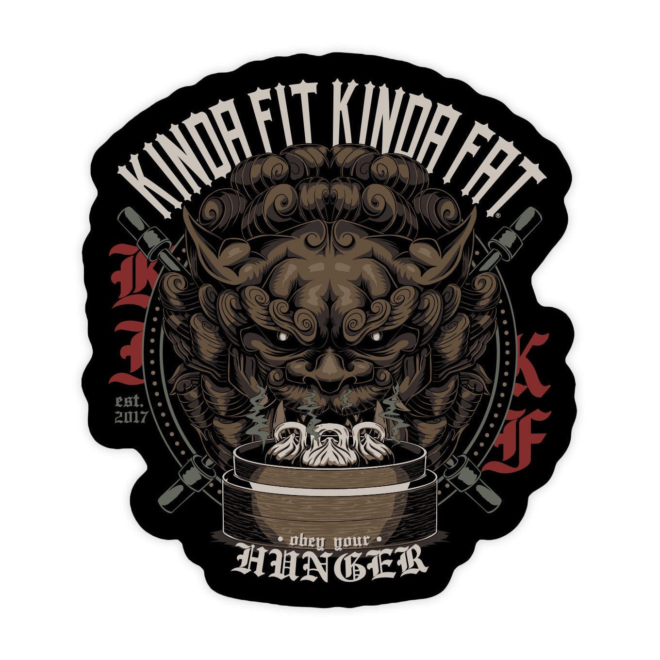 Kinda Fit Kinda Fat Gymsum Guardian Sticker