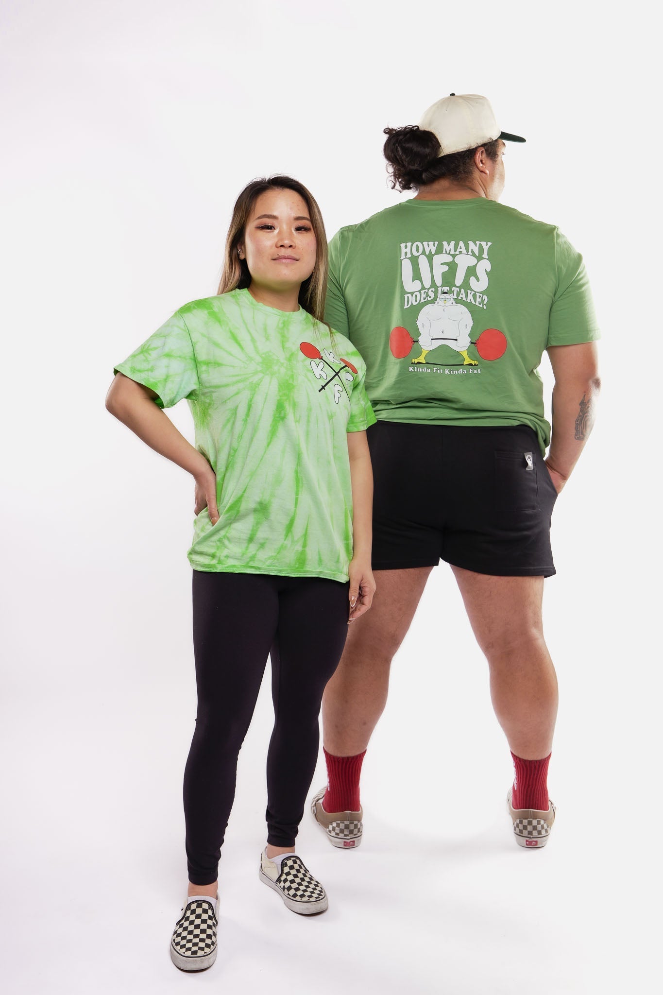 Kinda Fit Kinda Fat How Many Lifts? Tee (Green)