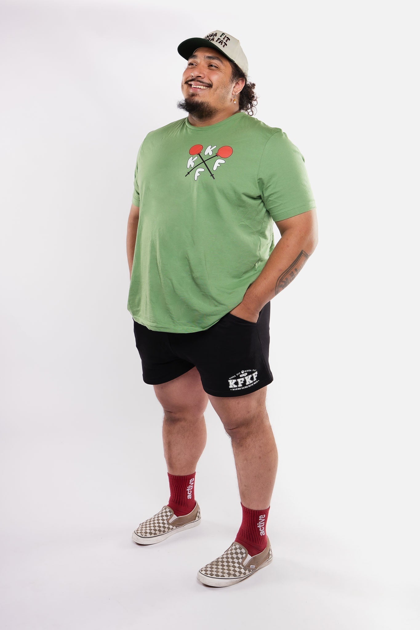 Kinda Fit Kinda Fat How Many Lifts? Tee (Green)