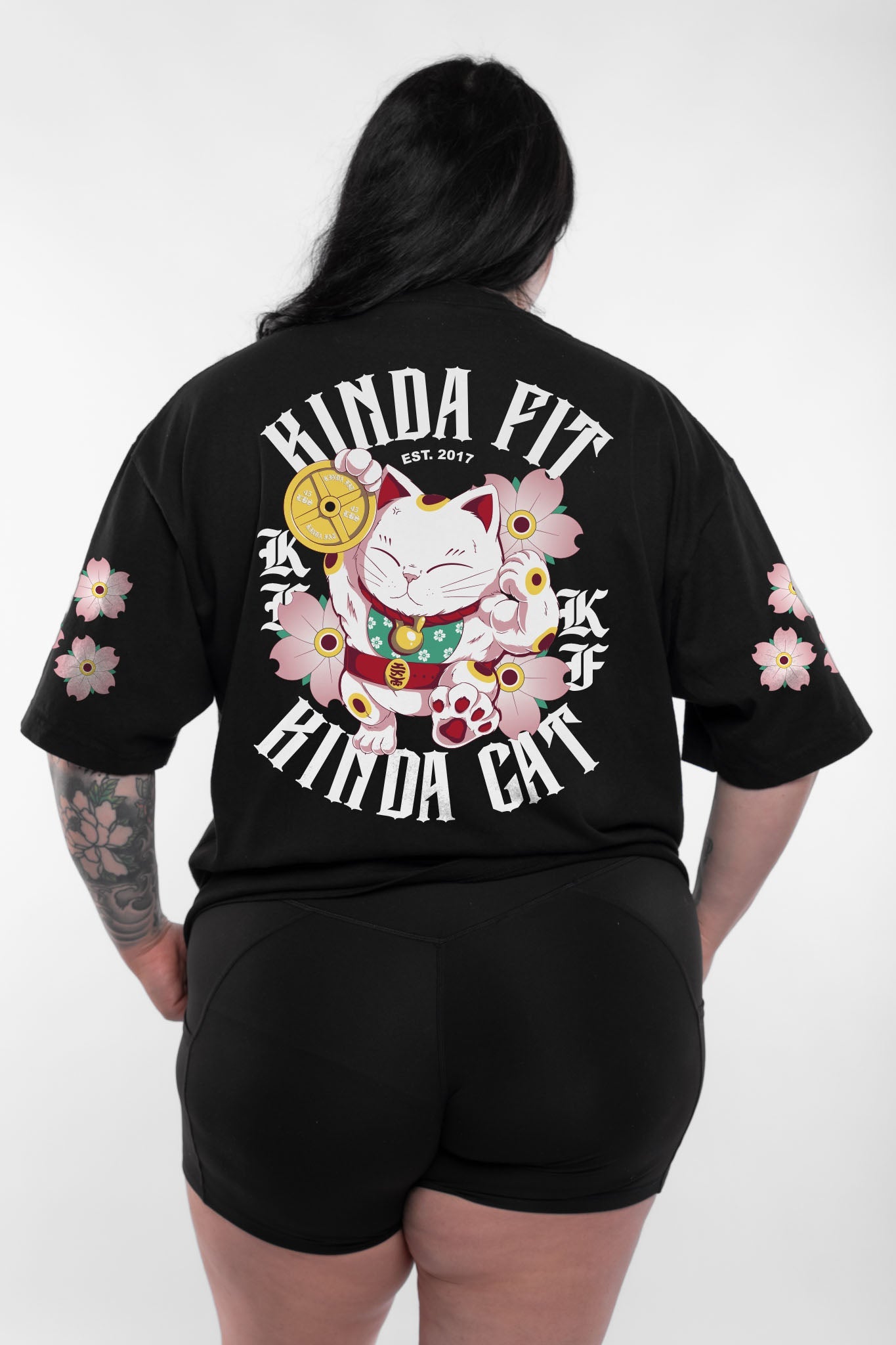 Kinda Fit Kinda Fat Kinda Cat Premium Oversized Tee