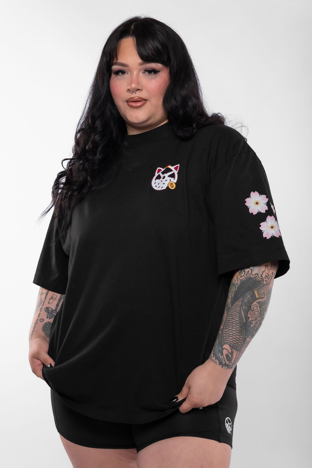Kinda Fit Kinda Fat Kinda Cat Premium Oversized Tee
