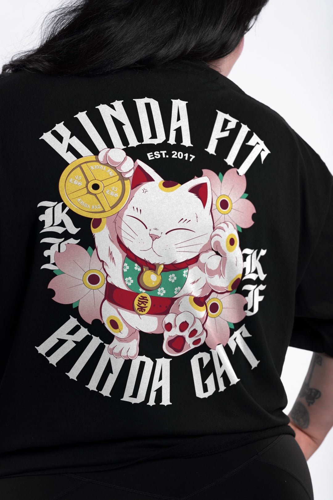 Kinda Fit Kinda Fat Kinda Cat Premium Oversized Tee
