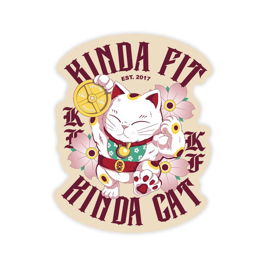 Kinda Fit Kinda Fat Kinda Cat Sticker