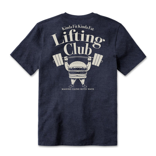 Kinda Fit Kinda Fat Lifting Club Tee (Midnight Navy)