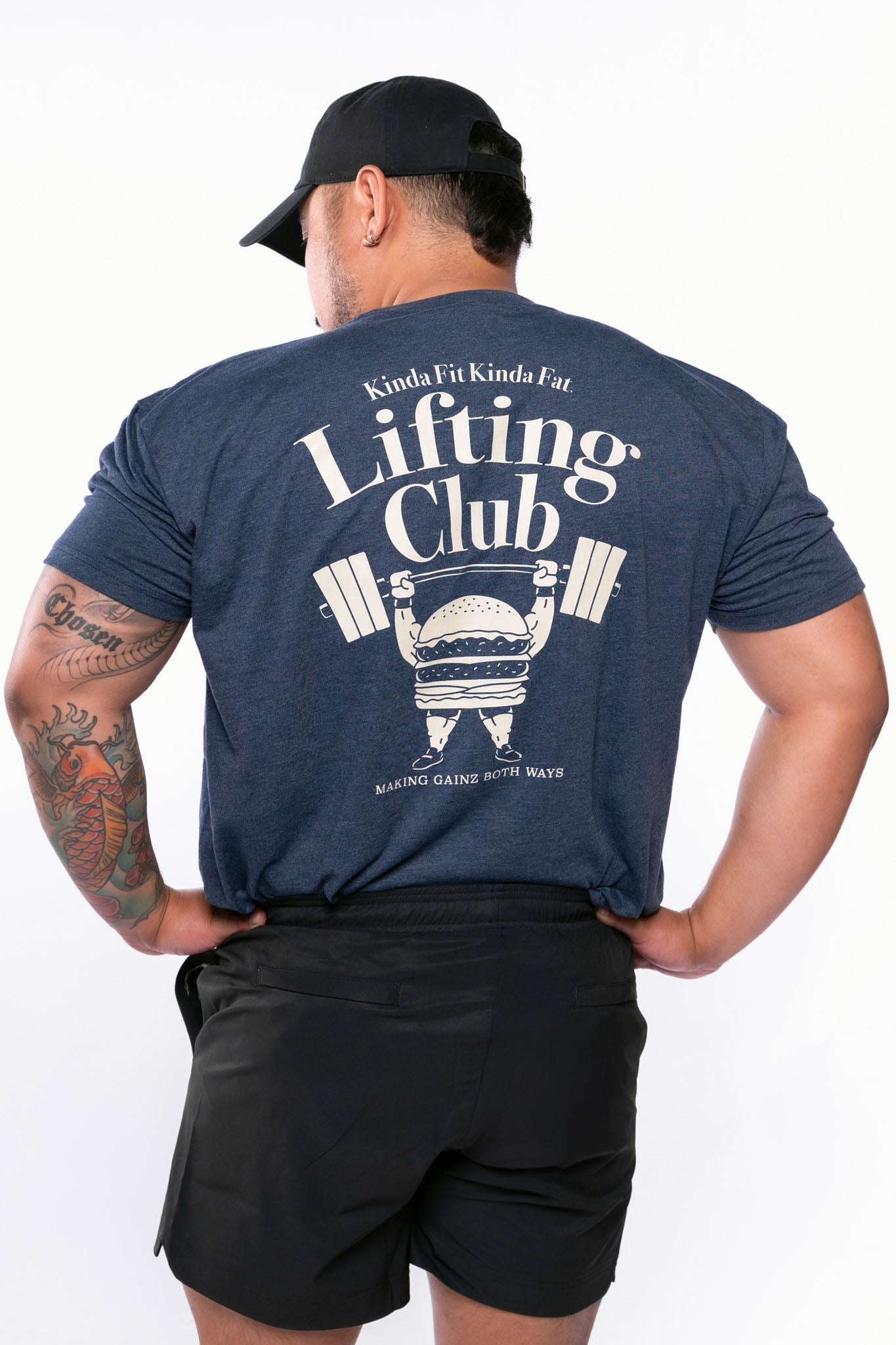 Kinda Fit Kinda Fat Lifting Club Tee (Midnight Navy)