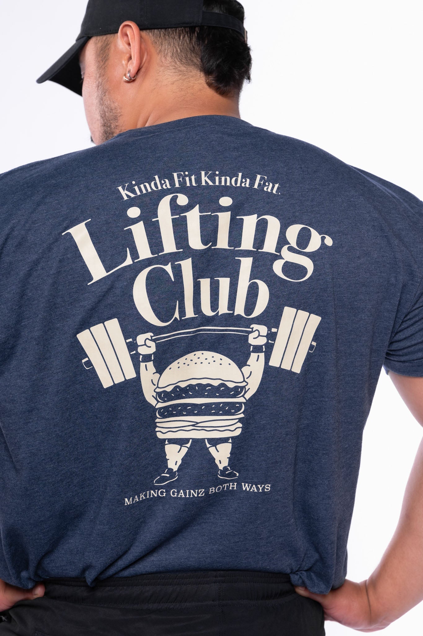 Kinda Fit Kinda Fat Lifting Club Tee (Midnight Navy)